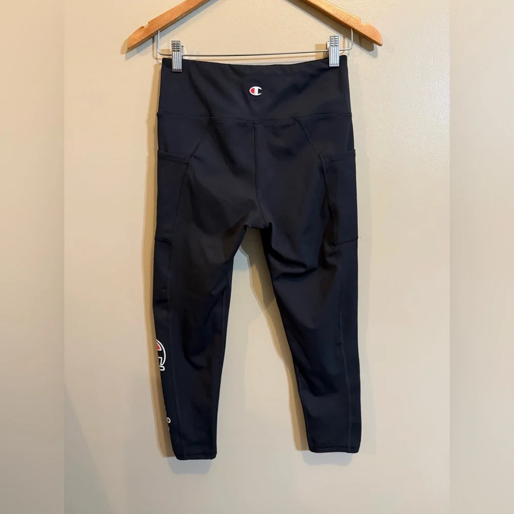 Champion Black High-Rise Leggings with Side Pockets